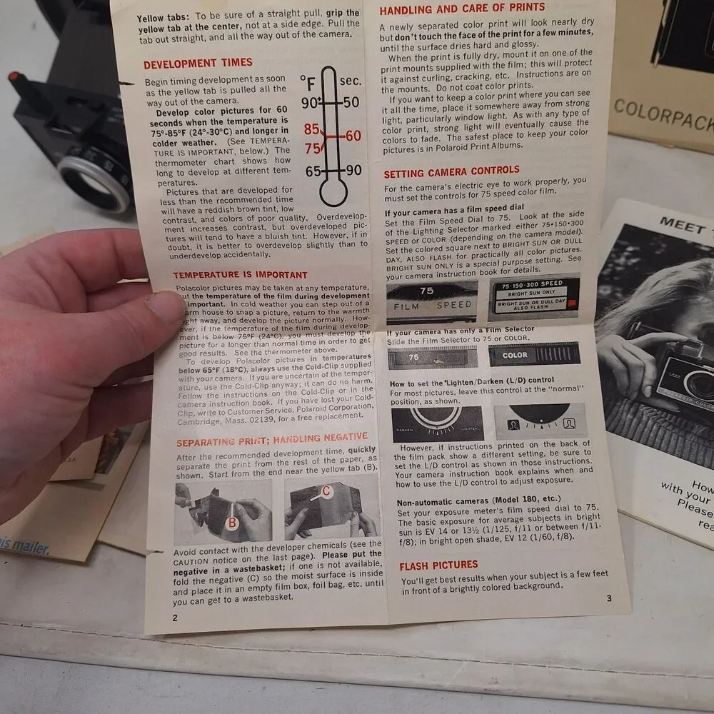 Vintage Polaroid Colorpack II Land Camera Film Photography Original Box Manual